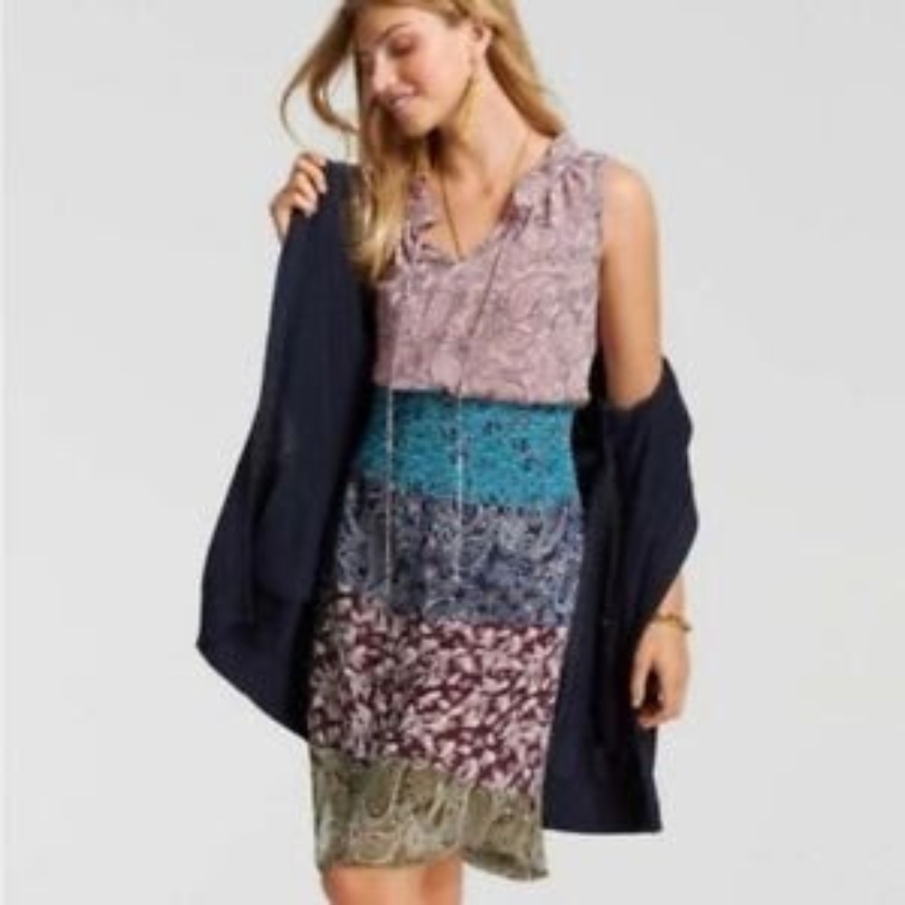 cAbi Worn Once!  Dani Paisley Chiffon dress XS